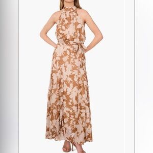 Halogen Halter Neck Floral Maxi Dress – Size 4